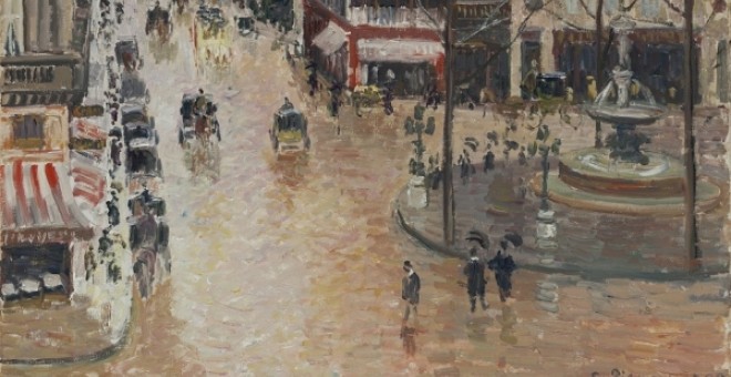 'Rue Saint-Honoré por la tarde. Efecto de lluvia', de Camille Pissarro. / MUSEO THYSSEN-BORNEMISZA