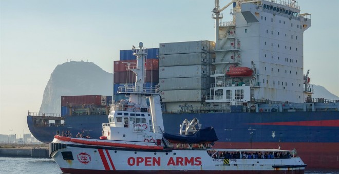 El Open Arms llega a Algeciras (Cádiz). EUROPA PRESS/Archivo