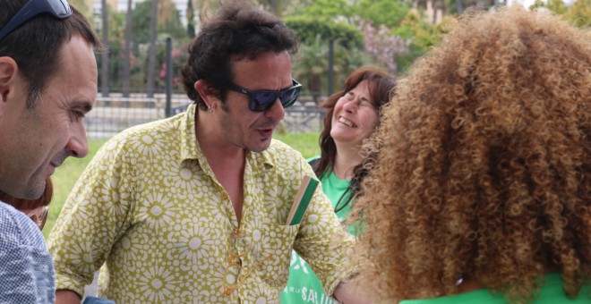 José María González, Kichi, alcalde de Cádiz, en un acto de campaña