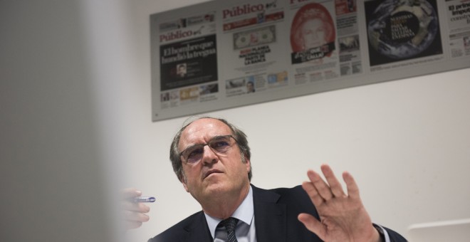 El candidato socialista a presidir la Comunidad de Madrid, Ángel Gabilondo, en su entrevista con 'Público'. FERNANDO SÁNCHEZ