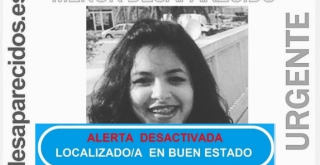 La menor ha sido encontrada cerca de su casa. Alerta desaparecidos