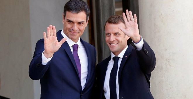 23/06/2018 - Emmanuel Macron y Pedro Sánchez en su última reunión en el Elíseo el 23 de junio de 2018 | EFE/ Archivo