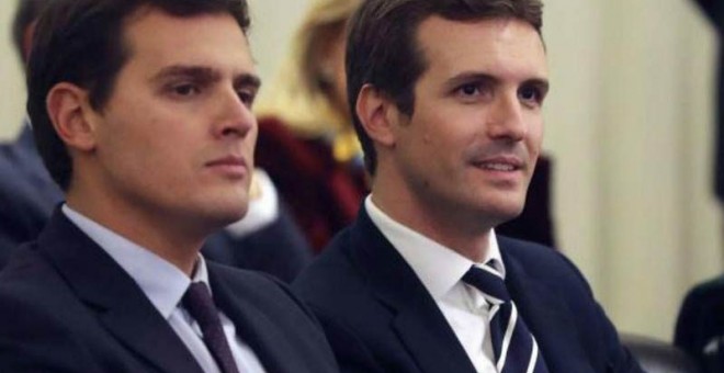 El viraje de Casado y Rivera: pasan del gobierno de la lista más votada a la “coalición de perdedores”