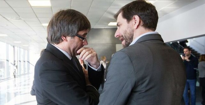Puigdemont y Comín en una imagen de archivo.- EFE