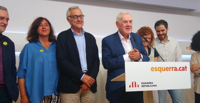 Maragall, en compareixença a la seu d'ERC. EUROPA PRESS