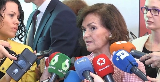 La vicepresidenta espanyola en funcions, Carmen Calvo.