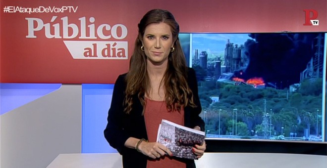 Núria Martínez, durante el informativo 'Público al Día'.
