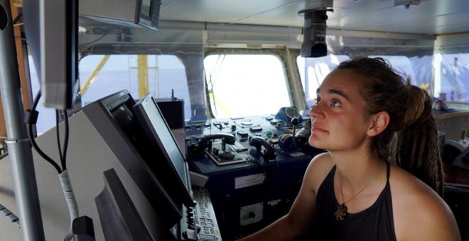 La capitana del barco de la ONG alemana Sea Watch, Carola Rackete. - EFE