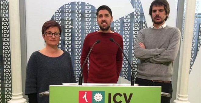 Marta Ribas (i), David Cid (c) y Ernest Urtasun (D), los dirigentes actuales de ICV / EUROPA PRESS