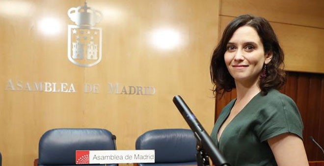 Isabel Díaz Ayuso, candidata del PP a la Presidencia de la Comunidad de Madrid. / EFE