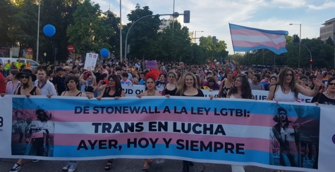 Manifestación del Orgullo en Madrid, junio de 2019. /ÁLEX BLASCO GAMERO