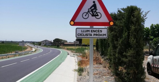 Voral pintat per a les bicis a l'Urgell. TERRITORI