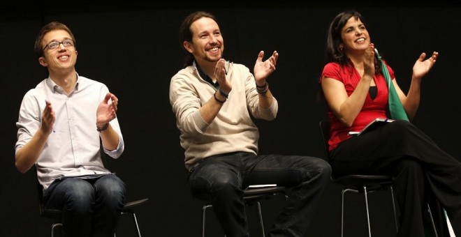 Íñigo Errejón, Pablo Iglesias e Íñigo Errejón, en una foto de archivo. / EFE