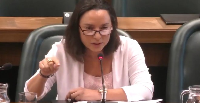 Carmen Rouco, concejala de Vox en el Ayuntamiento de Zaragoza. Imagen del vídeo