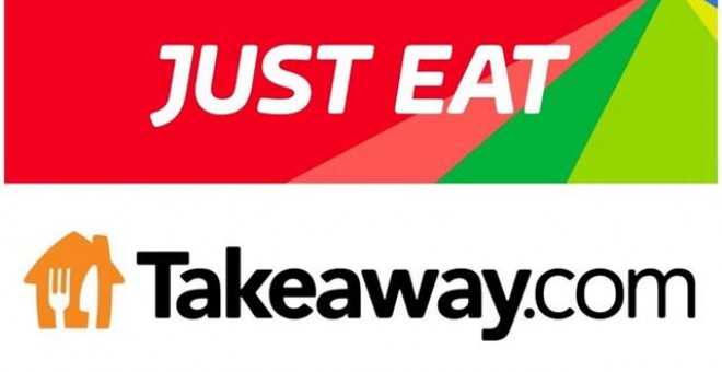 Logos de Just Eat y Takeaway.com. (EP)