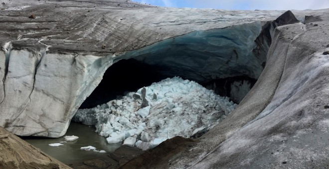 14/08/2019.- FotografÃ­a de un glaciar situado al este de Groenlandia. / EFE - SEBASTIAN MERNILD