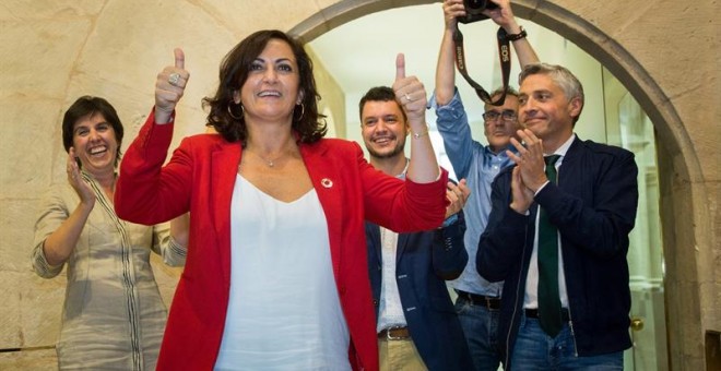 Concha Andreu tras ser elegida presidenta de La Rioja.-EFE