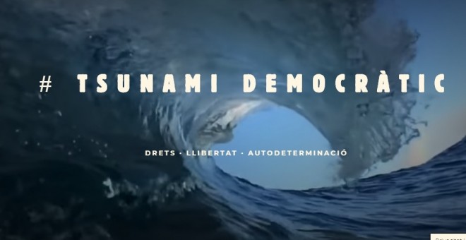 Foto de portada de la plataforma 'Tsunami Democràtic'. Tsunami Democràtic