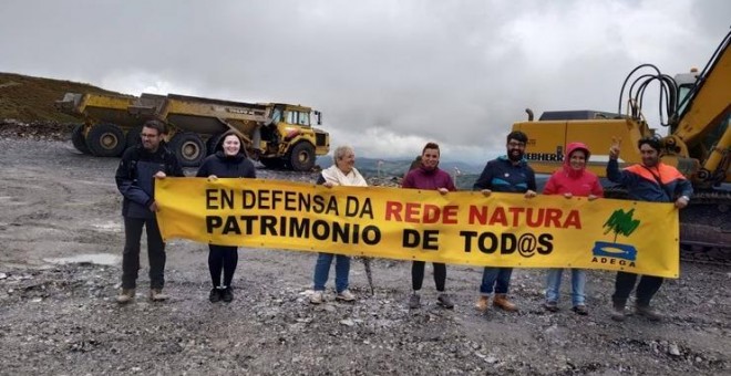 Protesta en contra de la  construcción de un parque eólico en la sierra de O Iribio, en Lugo.- ADEGA
