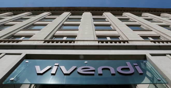 El logotipo de Vivendi en su sede en París. REUTERS/Gonzalo Fuentes
