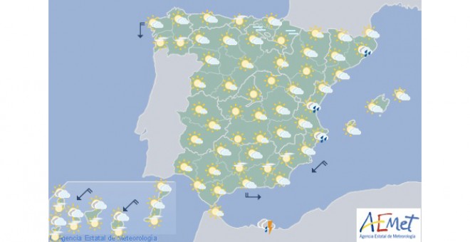 Previsión meteorológica del 9 de septiembre. / AEMET