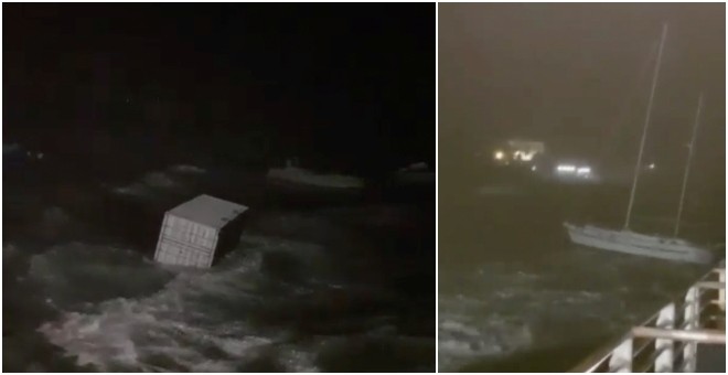 Efectos del huracán Humberto en Hamilton, capital de Bermudas. / REUTERS