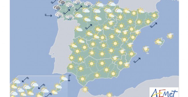 Previsión meteorológica del 24 de septiembre. / AEMET