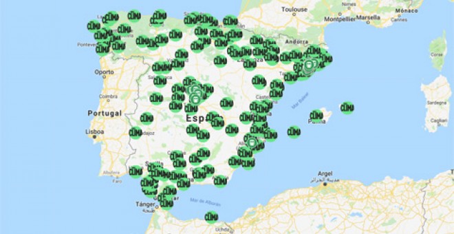 Mapa España huelga clima