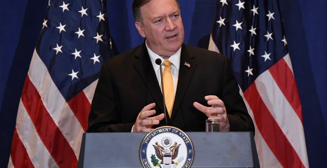 26/09/2019 - El secretario de Estado de EEUU, Mike Pompeo, que se encuentra en Nueva York. / REUTERS - DARREN ORNITZ