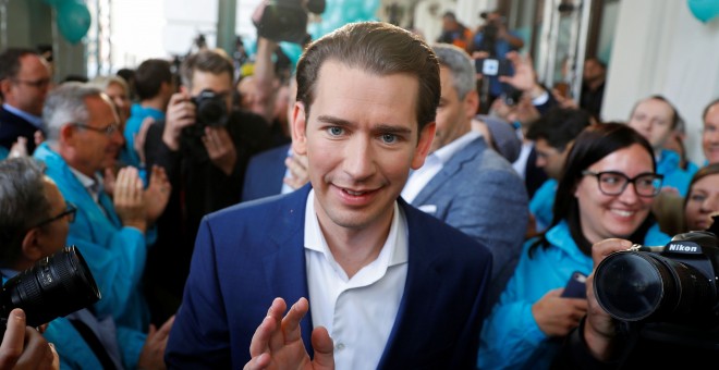 El líder conservador del Partido Popular Austríaco, Sebastian Kurz, es el favorito en las encuestas. / Reuters