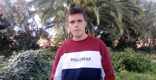El joven Hector Sánchez, en una imgen de video reciente.