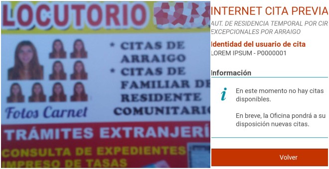 Asociaciones y abogados denuncian que algunos locutorios colapsan el sistema de citas de las Oficinas de Extranjería.