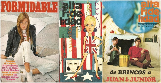 Portadas de revistas protagonizadas por Françoise Hardy, Twiggy y Juan y Junior.