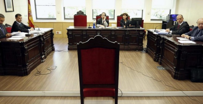 Imagen de archivo del juzgado de lo Social no. 16 de Madrid, en el juicio por el despido del PP de Luis Bárcenas. EFE