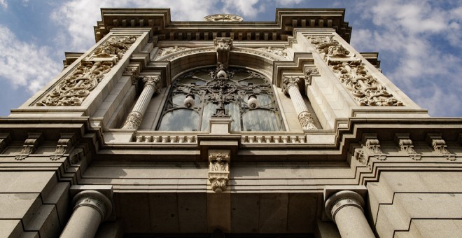 Fachada del edificio del Banco de España situada en la confluencia del Paseo del Prado y la madrileña calle de Alcalá. E.P. Eduardo Parra