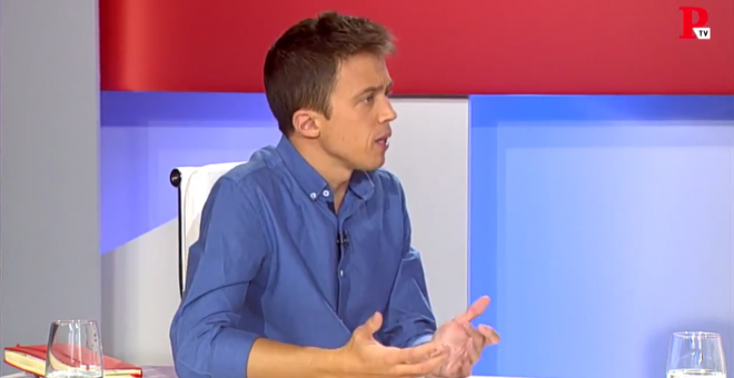 Íñigo Errejón durante una entrevista en 'Público TV'