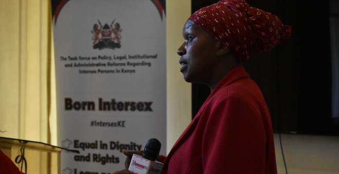 La abogada Jedidah Wakonyo Waruhiu, miembro del Grupo de trabajo y abogada de la Comisión Nacional de Kenia para los Derechos Humanos.