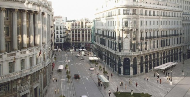 Simulación del Proyecto Canalejas, en el centro de Madrid.