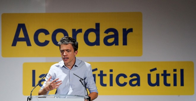 02/11/2019.- El candidato a la presidencia del Gobierno por Más País, Íñigo Errejón durante el acto que la coalición celebra este sábado en Valéncia. EFE/ Manuel Bruque