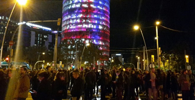 Protesta convocada per CDR al Plaça de les Glòries de Barcelona