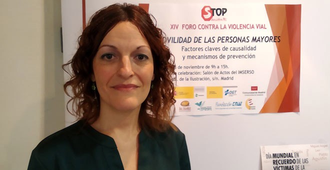 Gema Sánchez, víctima de un atropello y delegada en Madrid de Stop Accidentes. / HENRIQUE MARIÑO