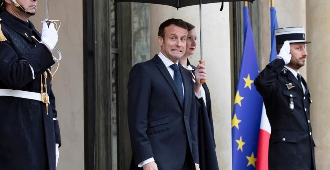 Emmanuel Macron en un acto oficial. EFE/EPA/IAN LANGSDON