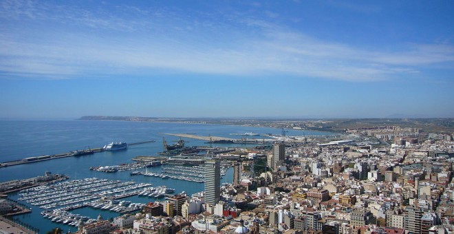 Puerto de Alicante desde el Castillo de Santa Bárbara