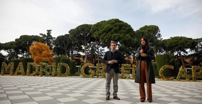 José Luis Martínez-Almeida y Begoña Villacís en la presentación de Madrid Green Capital. | Ayuntamiento de Madrid. / EFE
