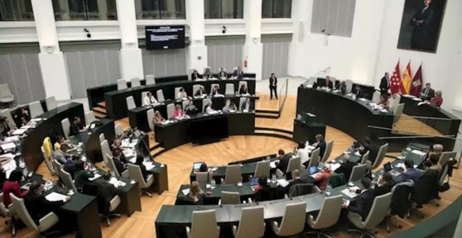 Sala del Pleno del Ayuntamiento de Madrid, durante una sesión./ EUROPA PRESS