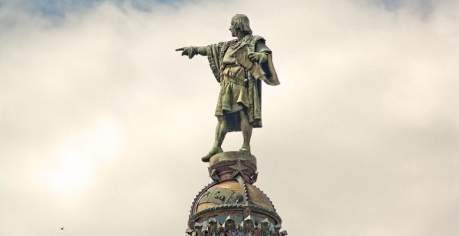 Estàtua de Colon a Barcelona.