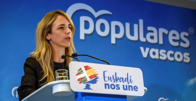 La portavoz del PP en el Congreso, Cayetana Álvarez de Toledo, en el acto del partido en Bilbao para conmemorar el aniversario de la Constitución. EFE/JAVIER ZORRILLA