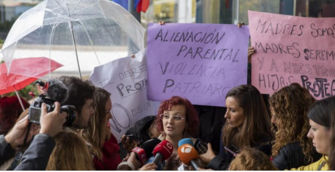 La presidenta de Infancia Libre, María Sevilla, tras su declaración ante la Ficalía por un presunto delito de 'organización criminal'