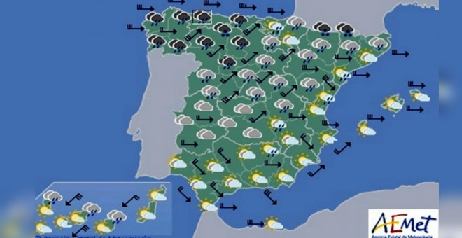 Previsión meteorológica de este jueves 12 de diciembre. EFE