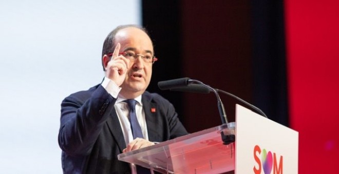 Miquel Iceta en la clausura del Congrés del PSC. EUROPA PRESS
